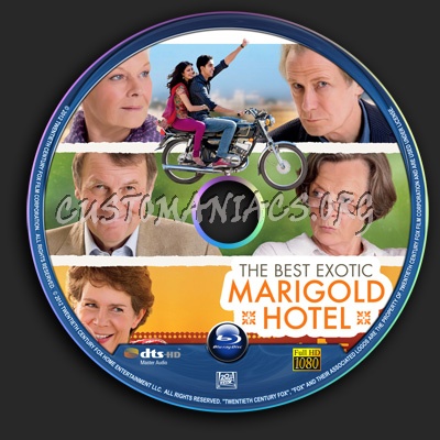 The Best Exotic Marigold Hotel blu-ray label