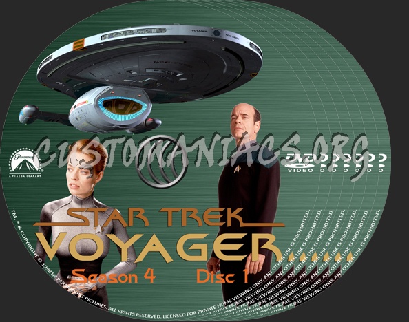 Star Trek: Voyager Season 4 dvd label