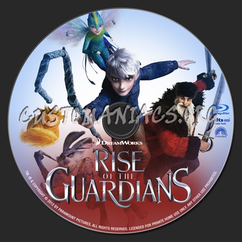 Rise of the Guardians blu-ray label