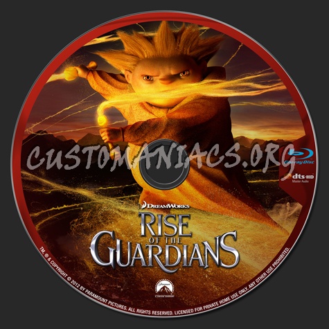 Rise of the Guardians blu-ray label