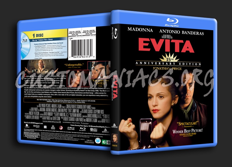 Evita blu-ray cover