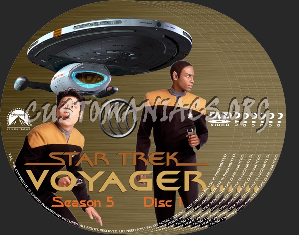 Star Trek: Voyager Season 5 dvd label