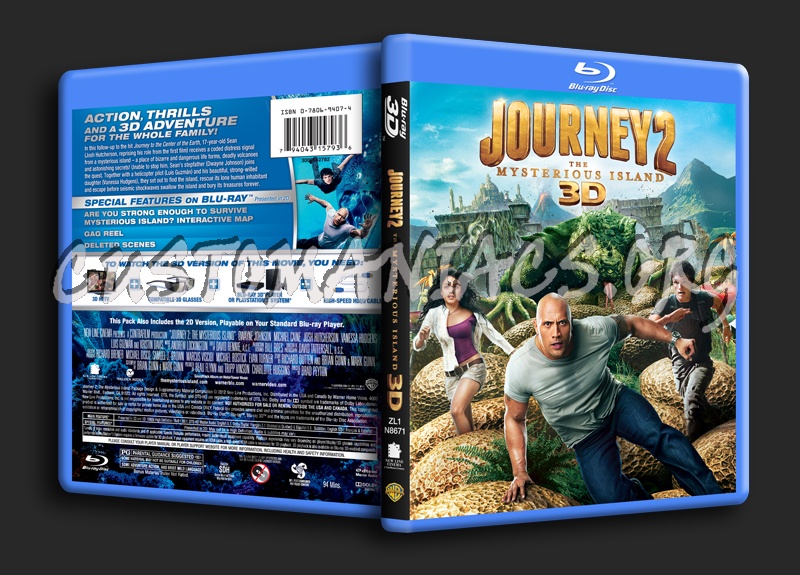 Journey 2 The Mysterious Island 3D blu-ray cover