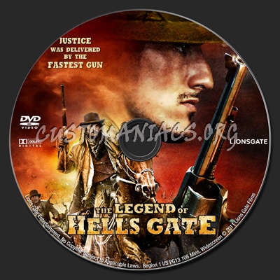The Legend of Hell's Gate dvd label