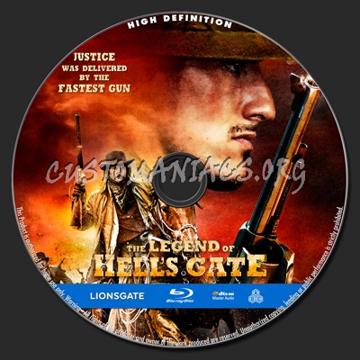 The Legend of Hell's Gate: An American Conspiracy blu-ray label