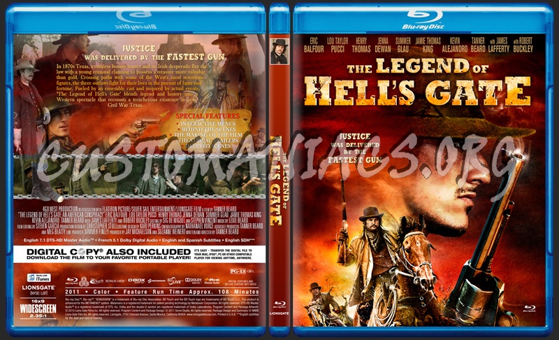 The Legend of Hell's Gate: An American Conspiracy blu-ray cover