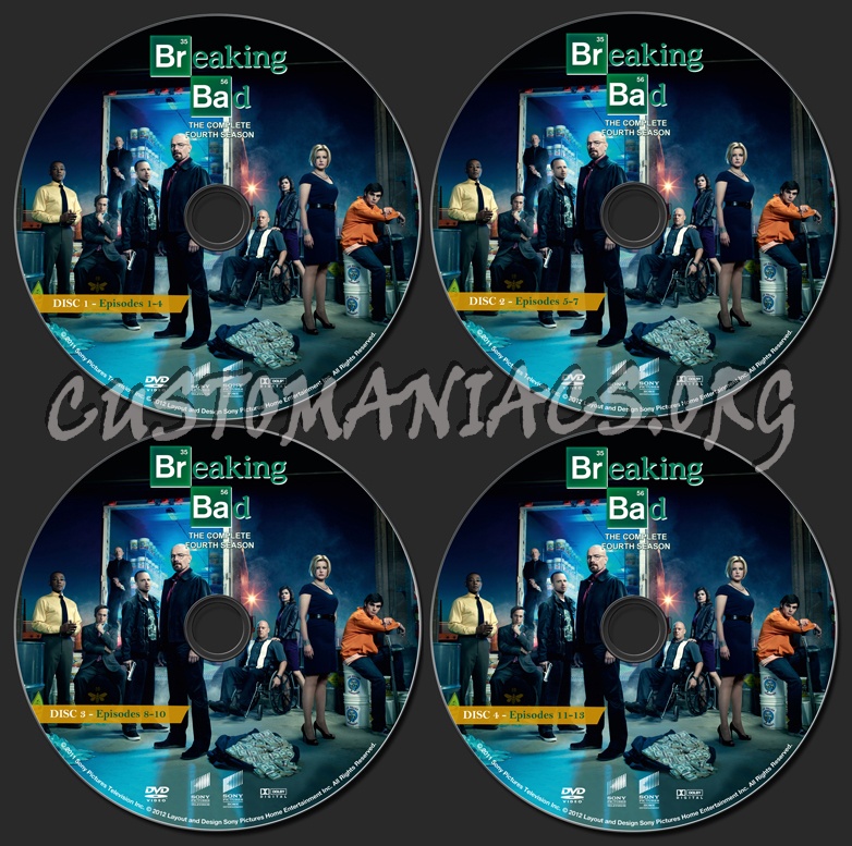 Breaking Bad Season 4 dvd label