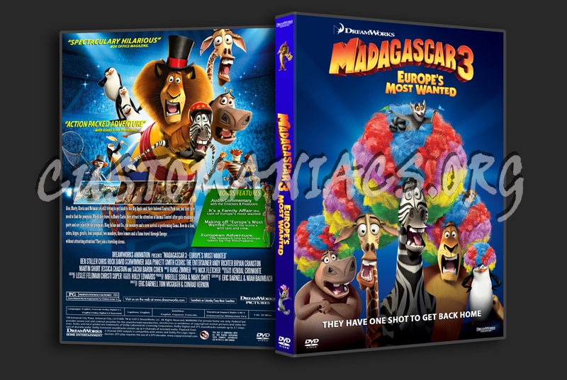 Madagascar 3 Europe's Most Wanted dvd cover