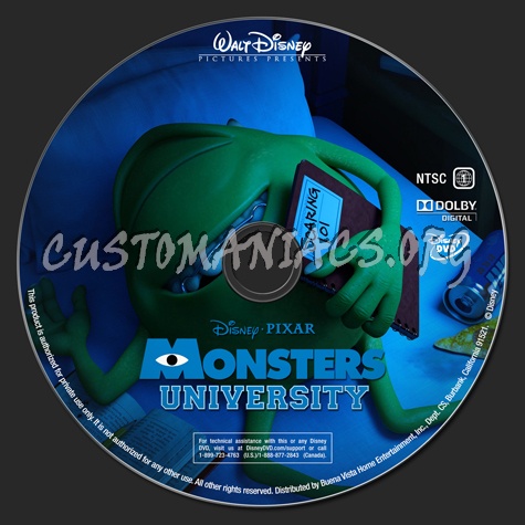 Monsters University dvd label