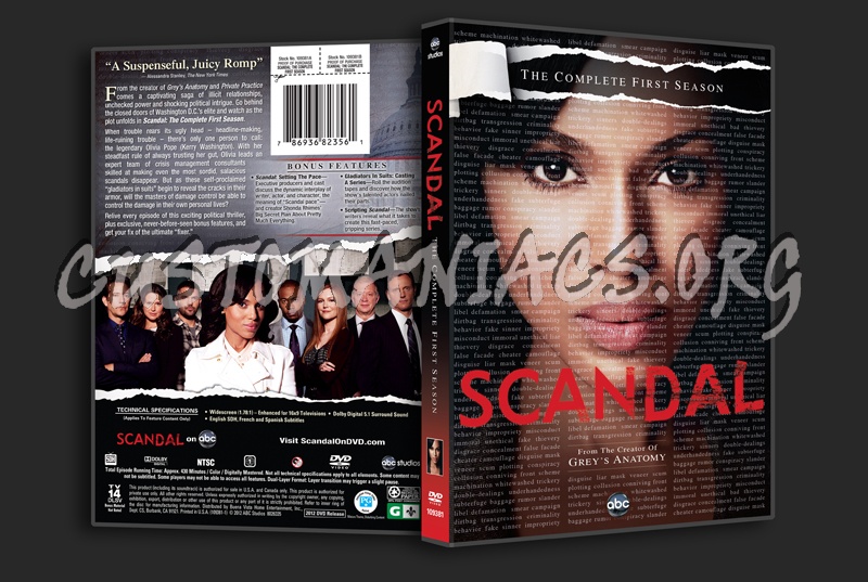 Scandal Season 1 dvd cover