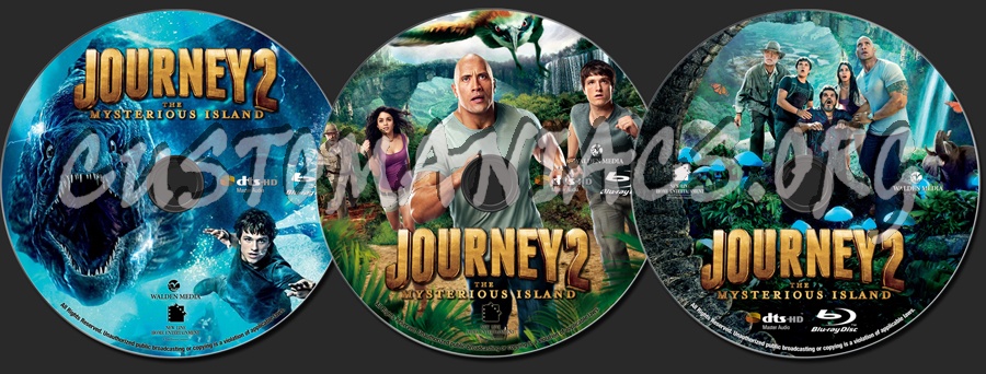 Journey 2 The Mysterious Island blu-ray label