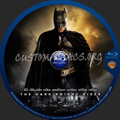 The Dark Knight Rises blu-ray label