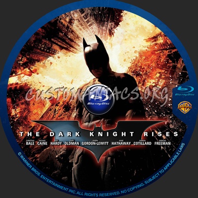 The Dark Knight Rises blu-ray label