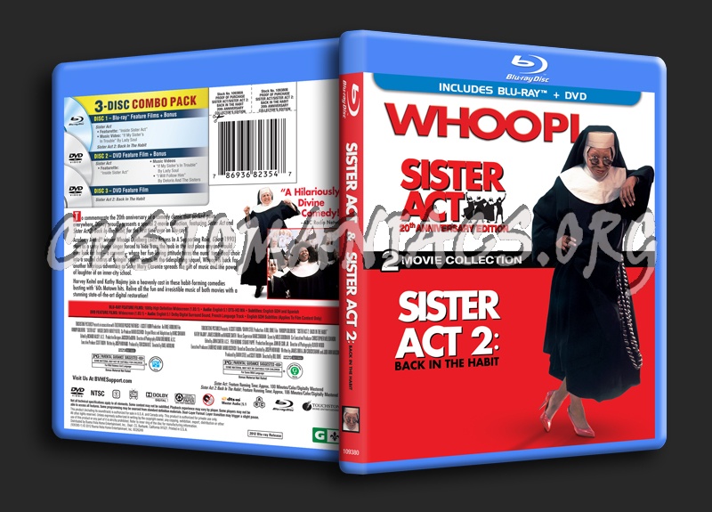 Sister Act / Sister Act 2 blu-ray cover