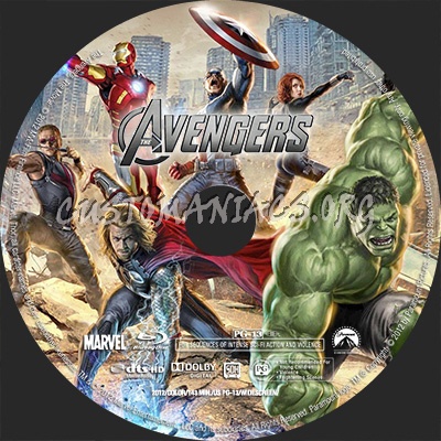 The Avengers (2012) blu-ray label