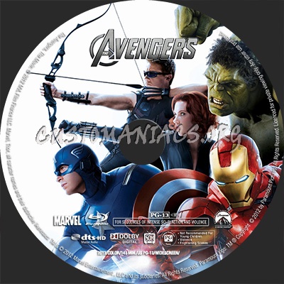 The Avengers (2012) blu-ray label