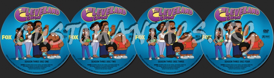 The Cleveland Show Season 3 dvd label