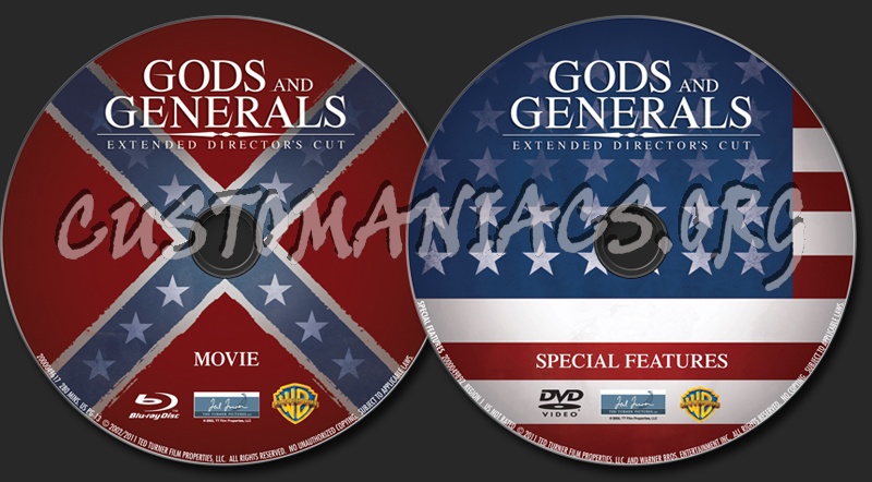 Gods and Generals blu-ray label