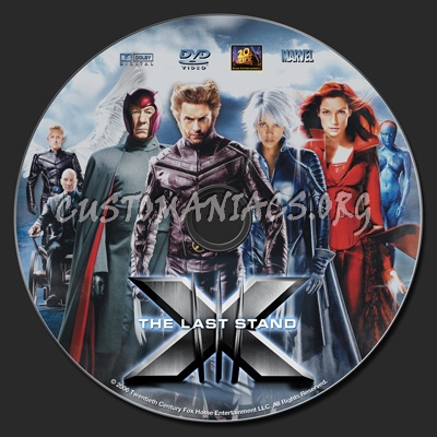 X-Men 3 The Last Stand dvd label