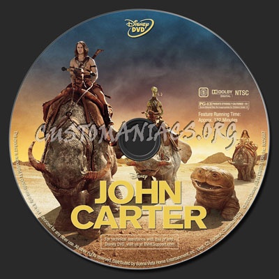 John Carter dvd label