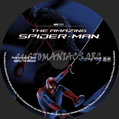 The Amazing Spider-Man blu-ray label