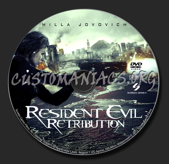 Resident Evil: Retribution dvd label