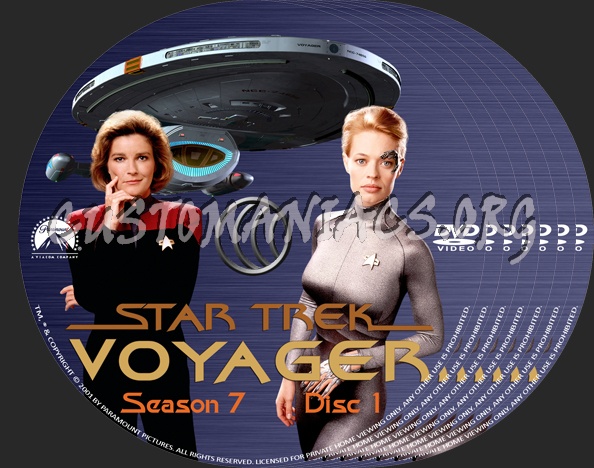 Star Trek Voyager Season 7 dvd label