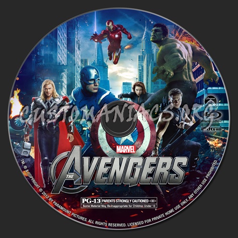 The Avengers blu-ray label