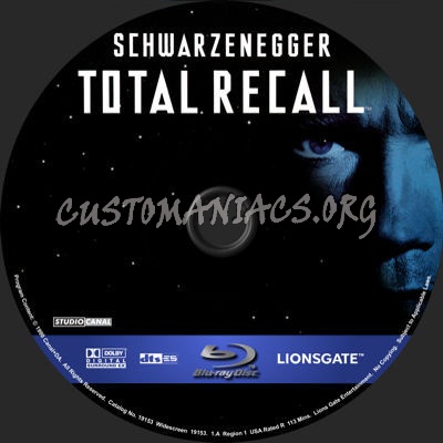 Total Recall blu-ray label
