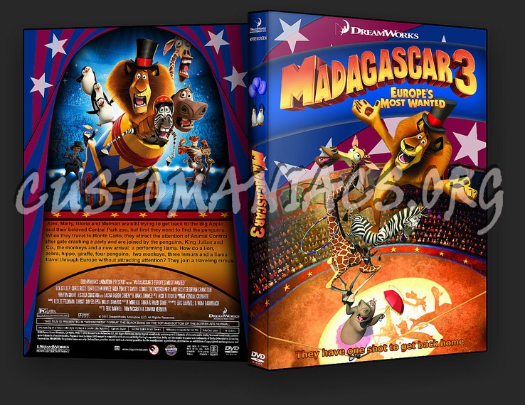 Madagascar 3 -Europe's Most Wanted dvd cover