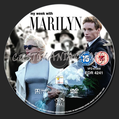 My Week with Marilyn dvd label