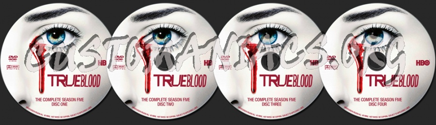 True Blood Season 5 dvd label