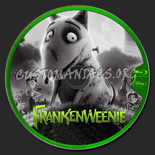 Frankenweenie blu-ray label