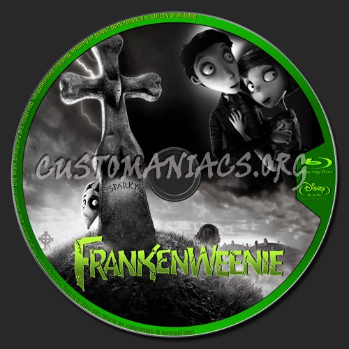 Frankenweenie blu-ray label