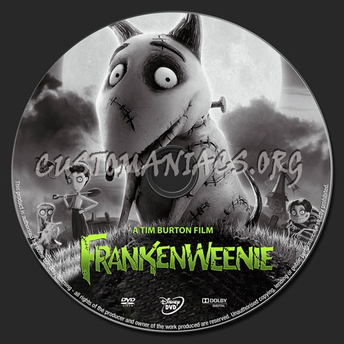 Frankenweenie dvd label