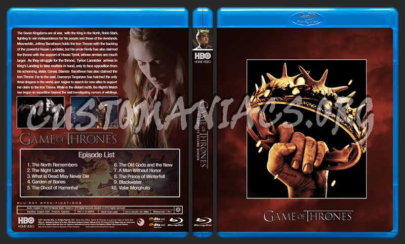 Game of Thrones Season 2 blu-ray cover