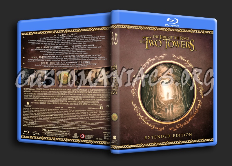 The Lord Of The Rings: The Two Towers (EE) blu-ray cover