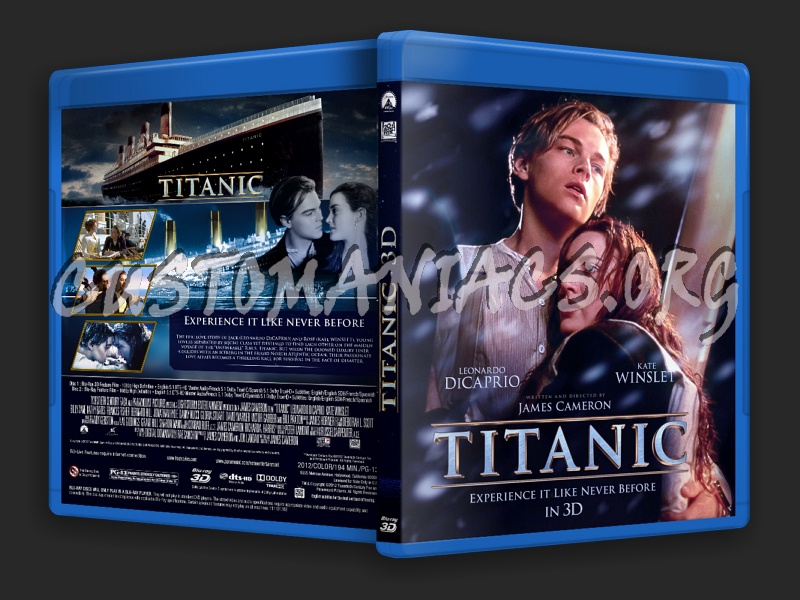 Titanic 3D blu-ray cover