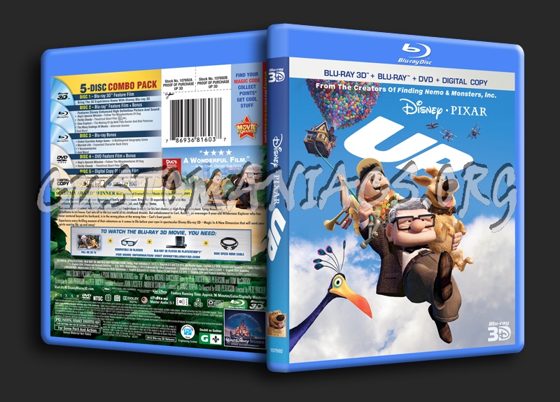 Up 3D blu-ray cover