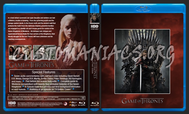 Game of Thrones Season 1 blu-ray cover