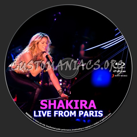 Shakira: Live From Paris 2011 blu-ray label