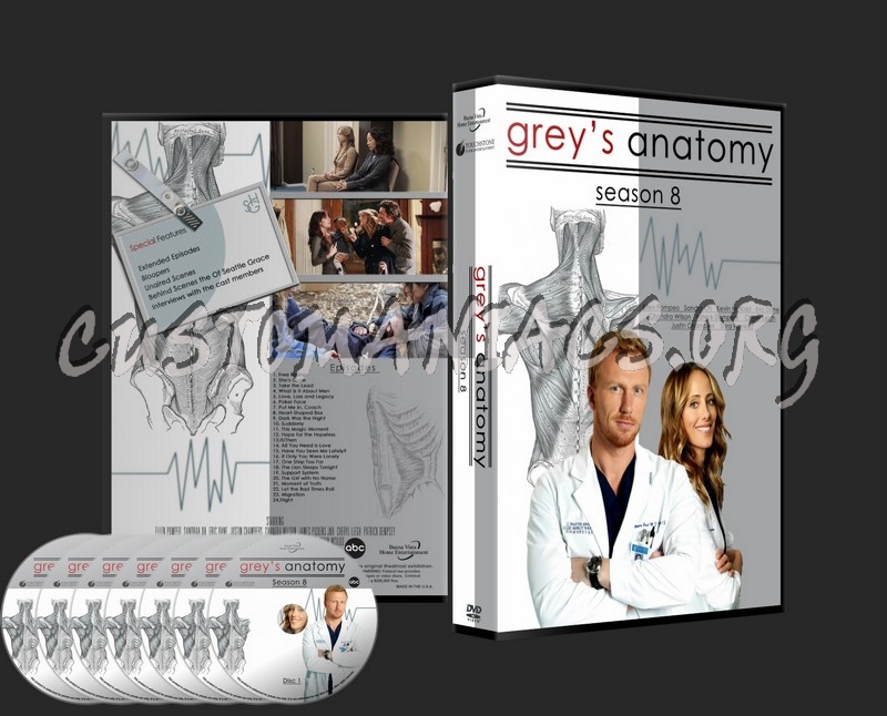Grey's Anatomy Season 8 dvd cover