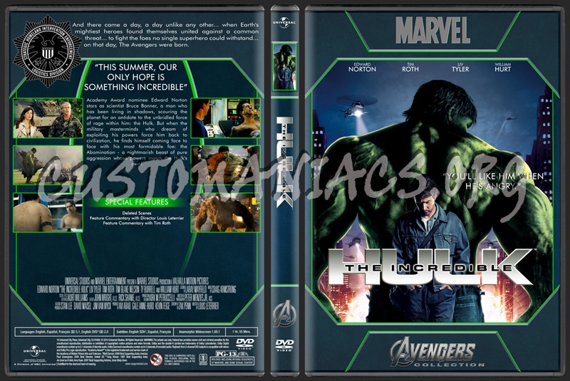 Avengers Collection - The Incredible Hulk dvd cover