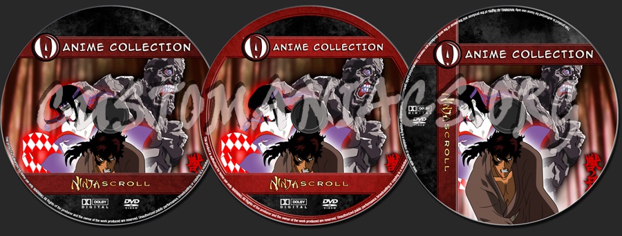 Anime Collection Ninja Scroll dvd label