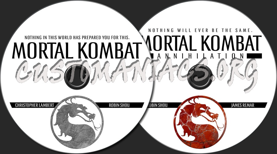 Mortal Kombat / Annihilation dvd label