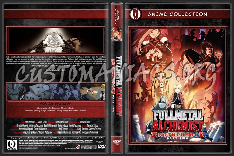Anime Collection Full Metal Alchemist Brotherhood Part Two dvd cover
