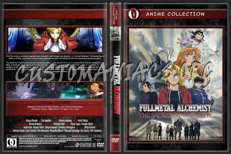 Anime Collection Full Metal Alchemist The Sacred Star Of Milos dvd cover