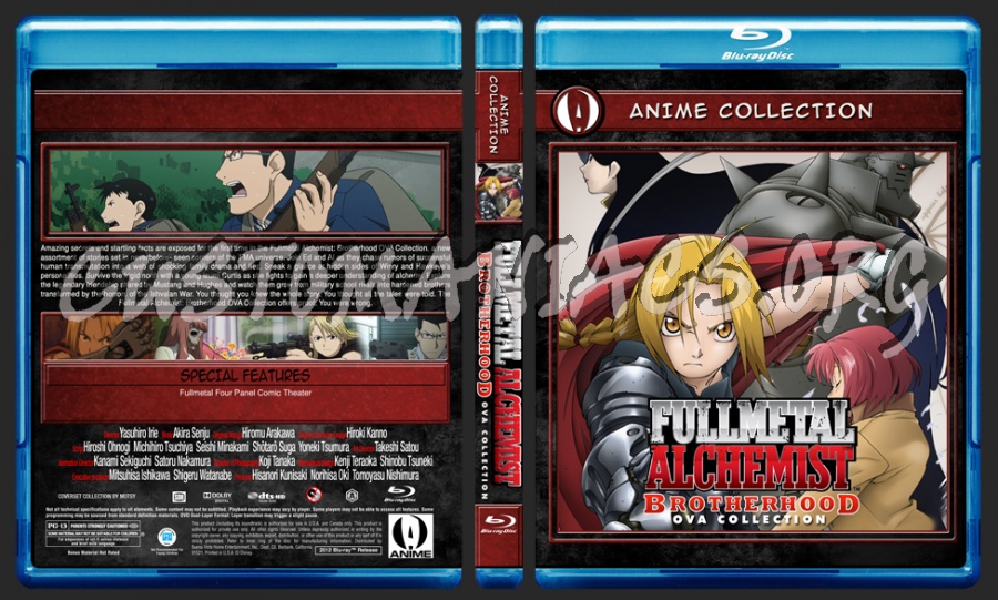 Anime Collection FullMetal Alchemist Brotherhood The OVA Collection blu-ray cover