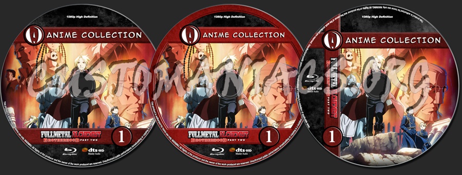 Anime Collection FullMetal Alchemist Brotherhood Part Two blu-ray label