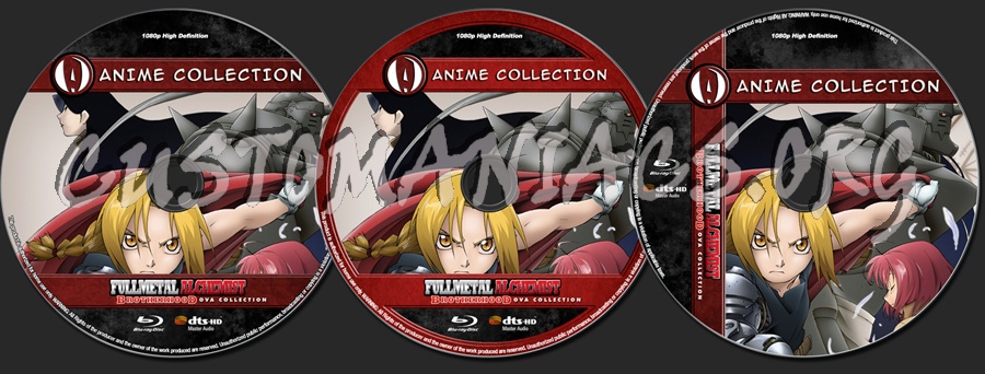 Anime Collection FullMetal Alchemist Brotherhood OVA Collection blu-ray label